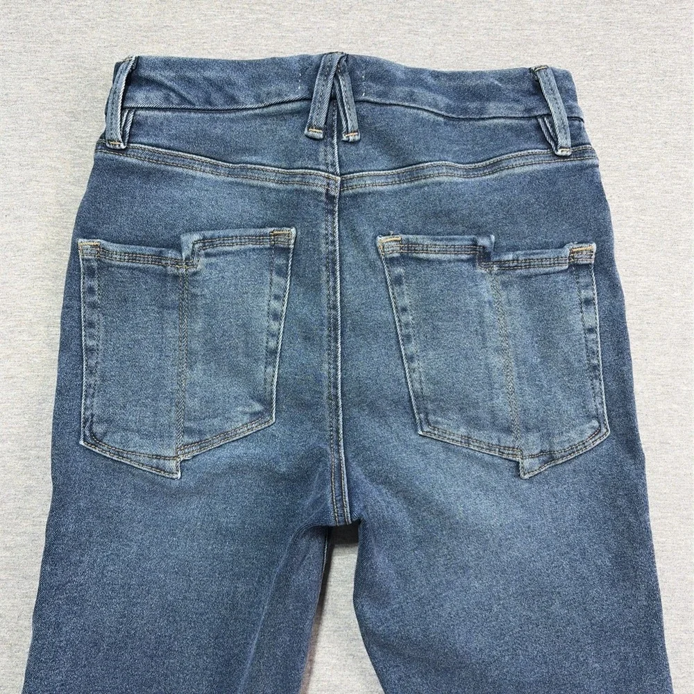 Good American‎ Good Waist High Rise Skinny Jeans - Size 4/27 - Whisker Med Wash